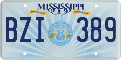 MS license plate BZI389