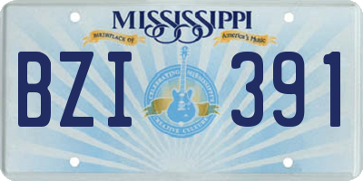 MS license plate BZI391