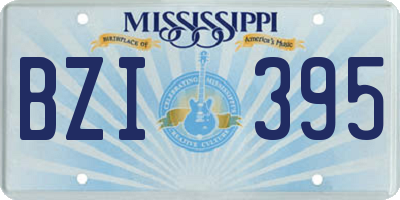 MS license plate BZI395