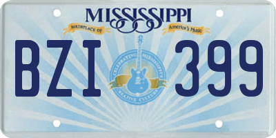 MS license plate BZI399