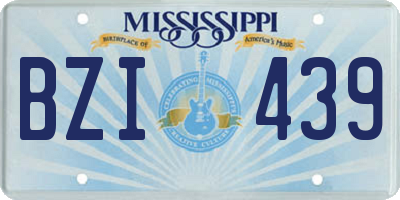 MS license plate BZI439