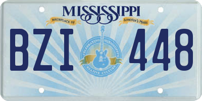 MS license plate BZI448