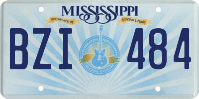 MS license plate BZI484