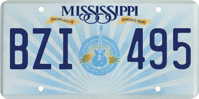 MS license plate BZI495