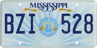 MS license plate BZI528