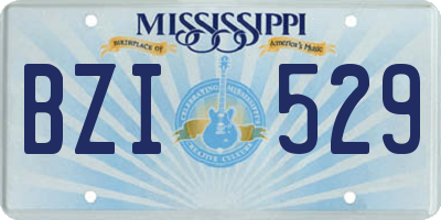 MS license plate BZI529