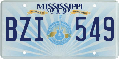 MS license plate BZI549
