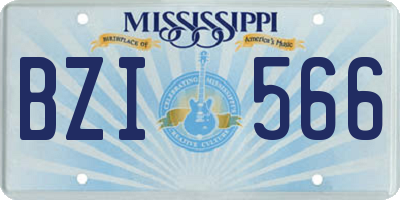 MS license plate BZI566