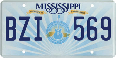 MS license plate BZI569