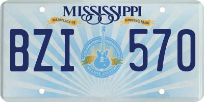 MS license plate BZI570