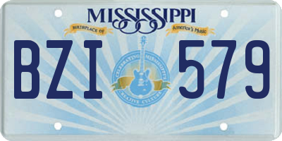 MS license plate BZI579