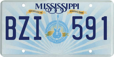 MS license plate BZI591