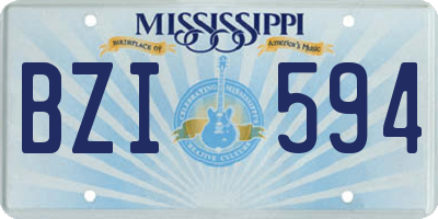 MS license plate BZI594