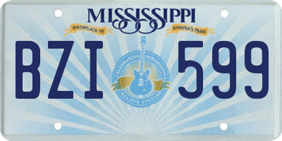 MS license plate BZI599