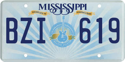 MS license plate BZI619