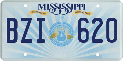 MS license plate BZI620