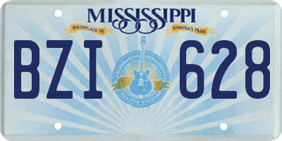 MS license plate BZI628