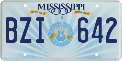 MS license plate BZI642