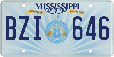 MS license plate BZI646