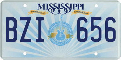 MS license plate BZI656