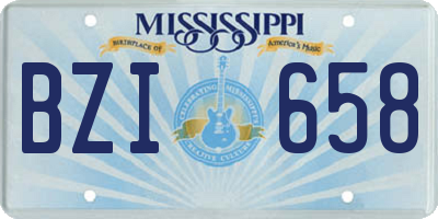 MS license plate BZI658