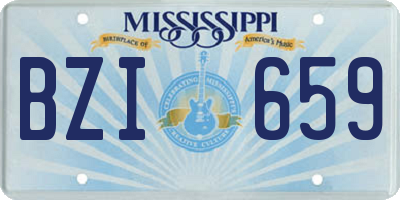 MS license plate BZI659