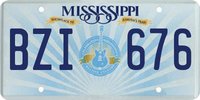 MS license plate BZI676