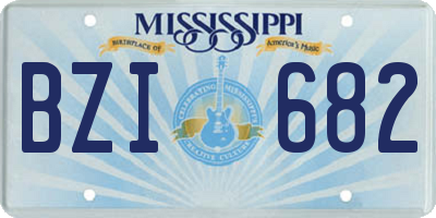 MS license plate BZI682