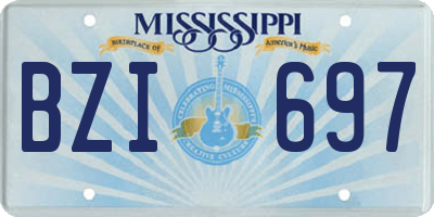 MS license plate BZI697