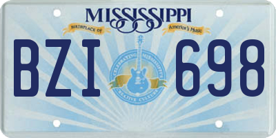 MS license plate BZI698
