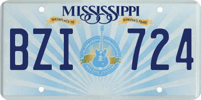 MS license plate BZI724