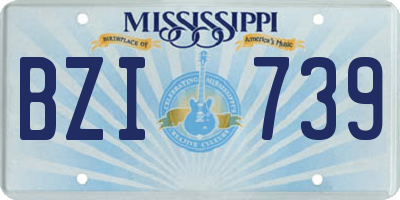MS license plate BZI739