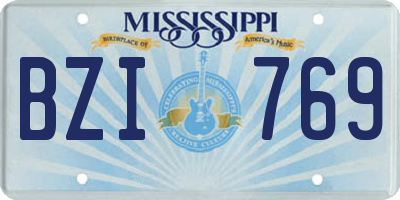 MS license plate BZI769