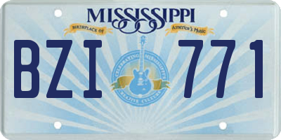 MS license plate BZI771