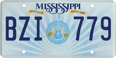 MS license plate BZI779