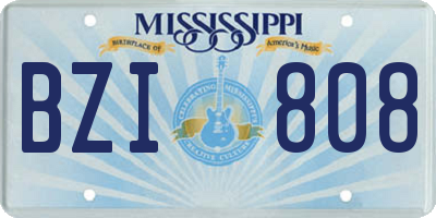 MS license plate BZI808
