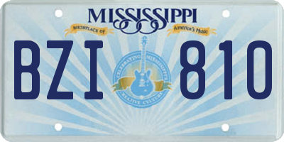 MS license plate BZI810