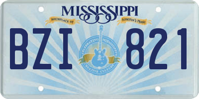MS license plate BZI821