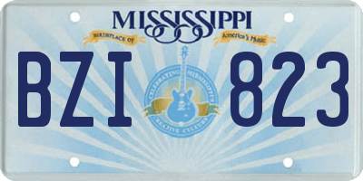 MS license plate BZI823