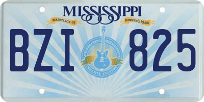 MS license plate BZI825