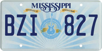 MS license plate BZI827