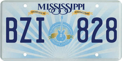MS license plate BZI828
