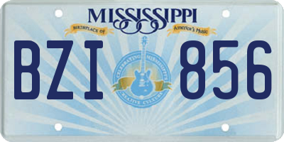 MS license plate BZI856