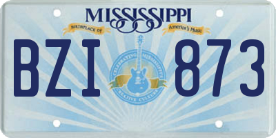 MS license plate BZI873