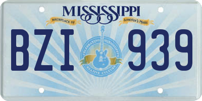 MS license plate BZI939
