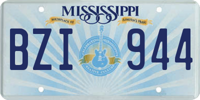MS license plate BZI944