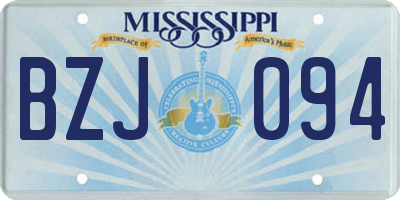 MS license plate BZJ094