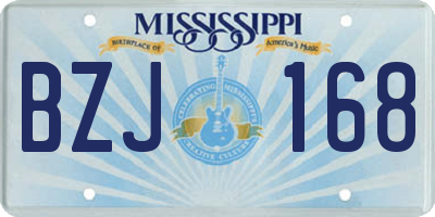 MS license plate BZJ168