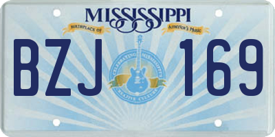 MS license plate BZJ169