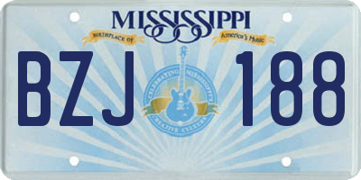 MS license plate BZJ188